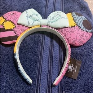 Disney Sally Pink and Blue Stitch Pattern Headband